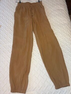 Abercrombie & Fitch | Tan Drawstring Jogger Track Pants